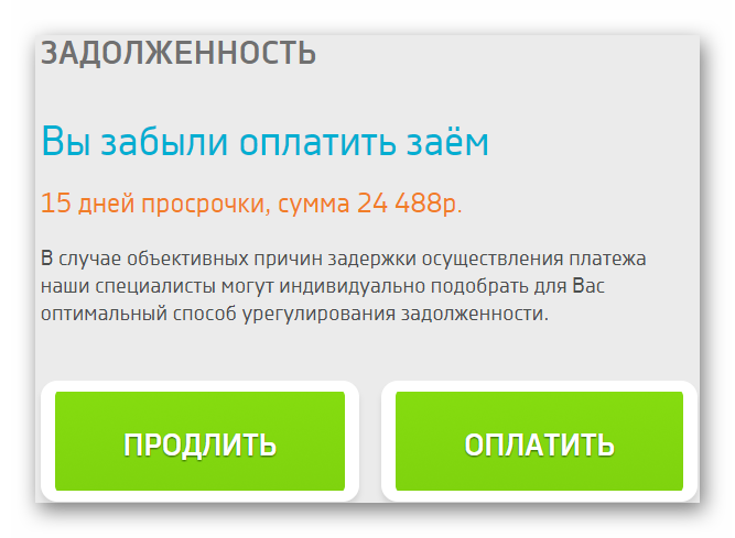 СМСФИНАНС просрочка займа
