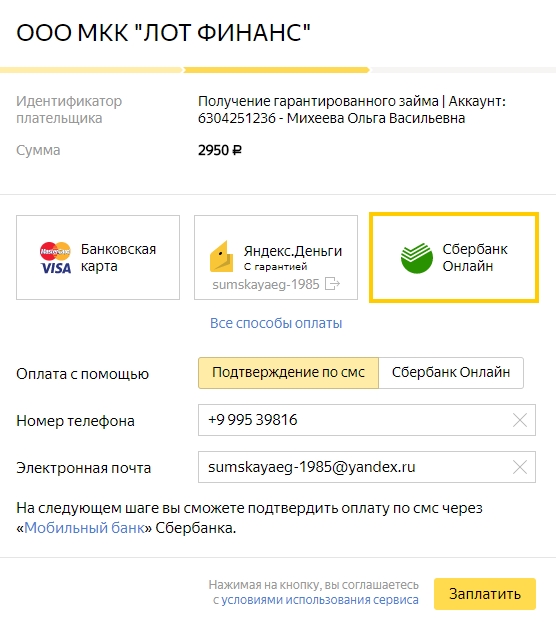 Лот Финанс Личный Кабинет 6